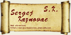 Sergej Kaznovac vizit kartica